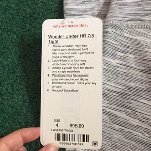 Lululemon Wunder Under HR 7/8 Tight
